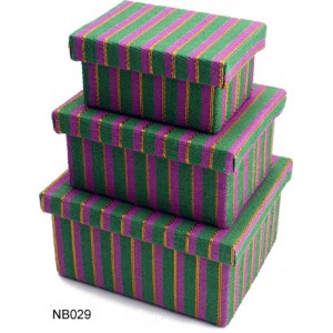 Striped Cloth Paperboard Boxes