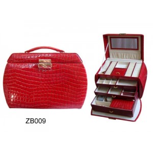 Red Leather Cosmetic Boxes