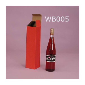 Red Corrugated Paper Wine Boxes