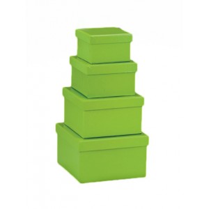 Printed Green Nesting Gift Boxes 